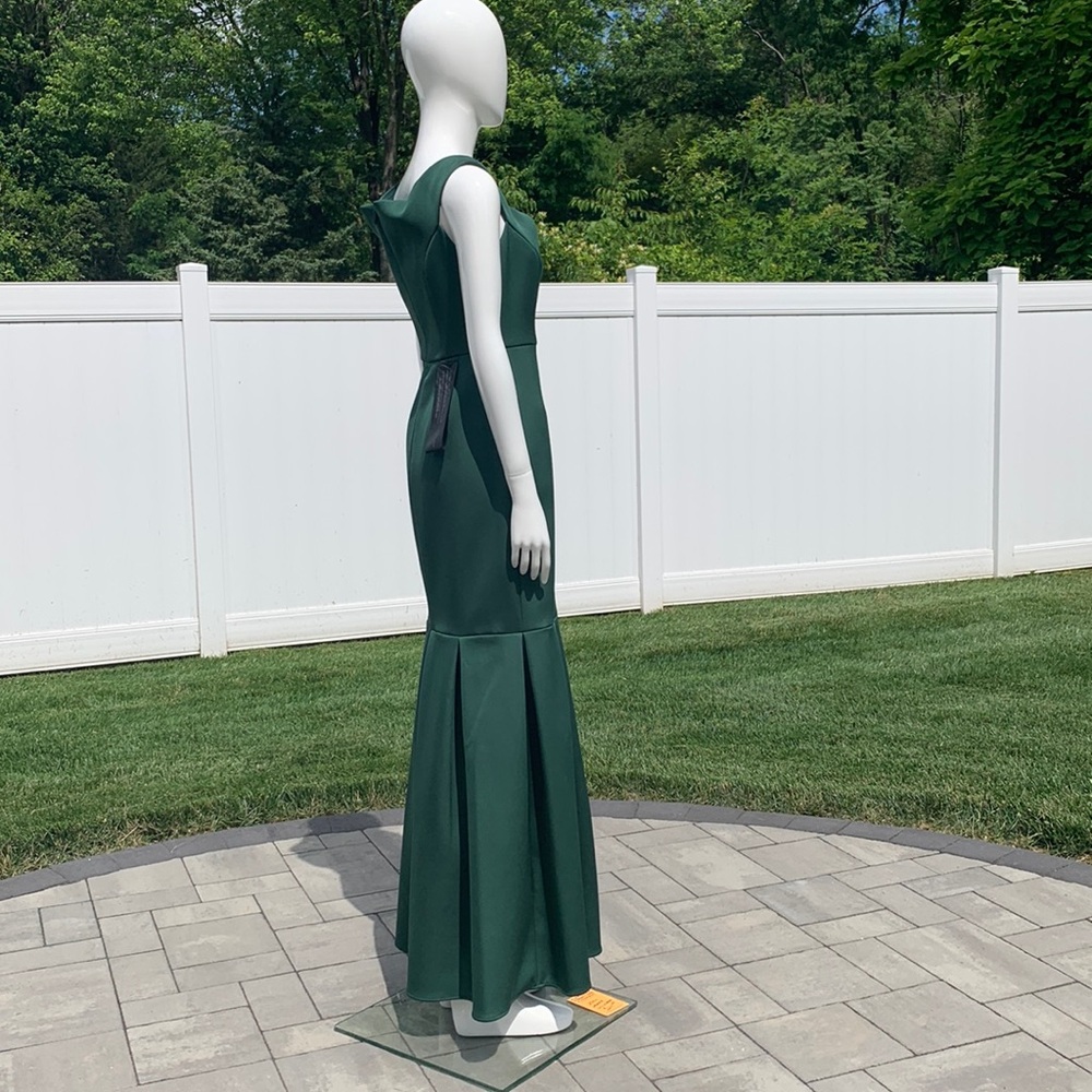 BCBGMaxAzria long green evening dress